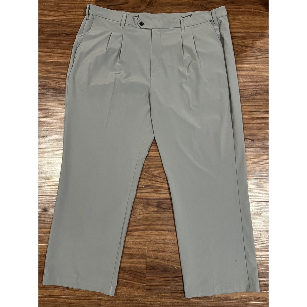 TGW Golf Pants Mens Size 44 Gray Lightweight Player Pleat Expandable Performance